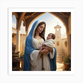 Virgin And Child 5 Art Print