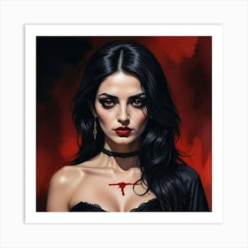 Vampire Girl 4 Art Print