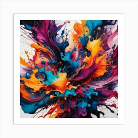 Colorful Splash 1 Art Print