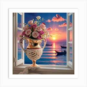 Sunset In A Vase 1 Art Print