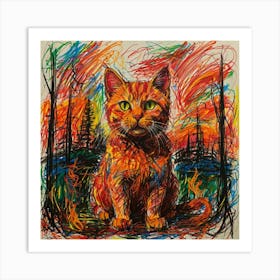 Orange Tabby Cat 1 Art Print