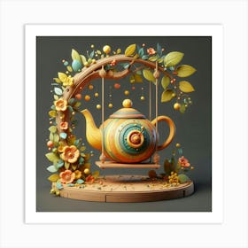 Teapot On A Swing 1 Art Print