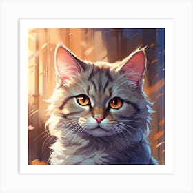 Portrait Of A Cat Art Print