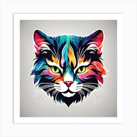 Colorful Cat 12 Art Print