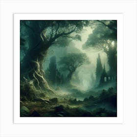 Fantasy Forest 1 Art Print