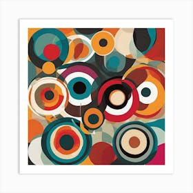 Abstract Circles Canvas Print Art Print