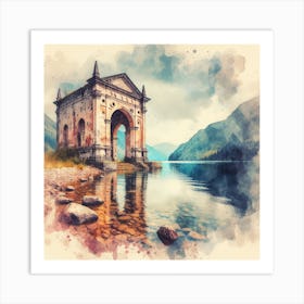 Watercolor Of A Castle 2 Art Print