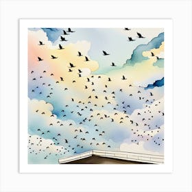 Birds In The Sky Art Print