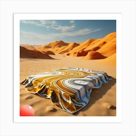 Towel design Desert mirage Art Print