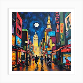 City At Night Art Print