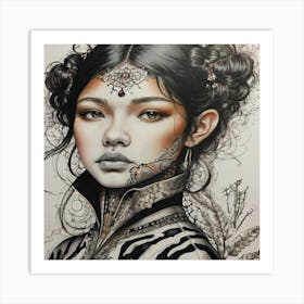 Asian Girl Art Print