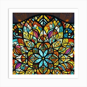 Picture of medieval stained glass windows 10 Art Print