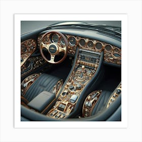 Interior Of A Bentley Art Print