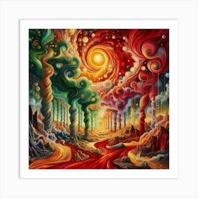 Psychedelic Forest Art Print