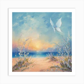 Butterfly On The Beach 4 Art Print