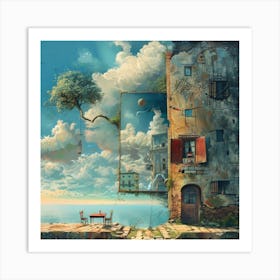 House In The Sky Art Print