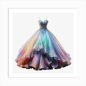 Rainbow Ball Gown Art Print
