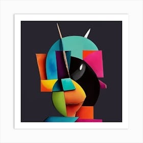 Abstract Portrait Of A Bird Art Print