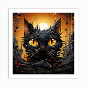 Black Cat 1 Art Print