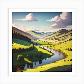 Landscape Painting 2 Art Print