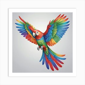 Colorful Parrot Art Print