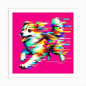 Glitch dog, Glitch art 3 Art Print