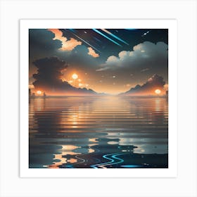 Space Landscape Art Print