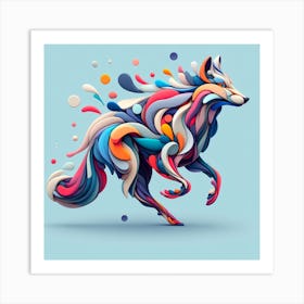 Abstract Wolf 1 Art Print