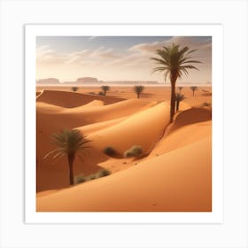 Sahara Countryside Peaceful Landscape Trending On Artstation Sharp Focus Studio Photo Intricate (31) Art Print