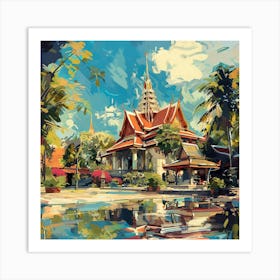 A Thailand Expressive Strokes Illustration 1720037385 2 Art Print