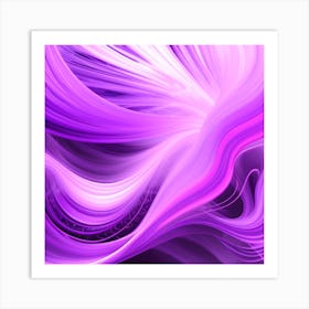 Abstract Purple Wave Art Print