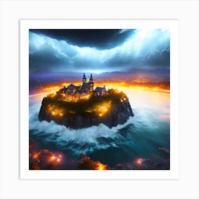 Castle On The Island Art Print