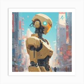 Robot City 1 Art Print