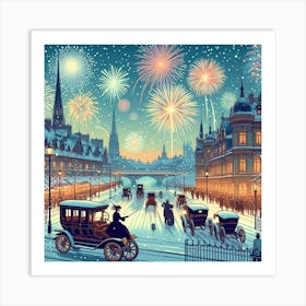 New Year In Paris Art Print