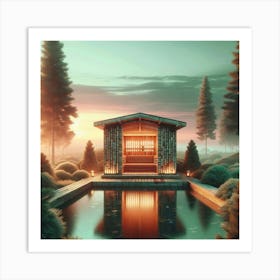 Pond In The Woods Art Print