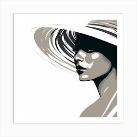 Woman In A Hat 31 Art Print