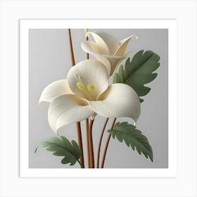 White Calla Lily Art Print