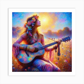 Psychedelic Hippie Art Print