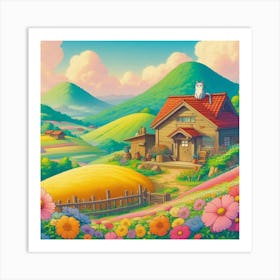 Fairytale House In The Countryside Art Print