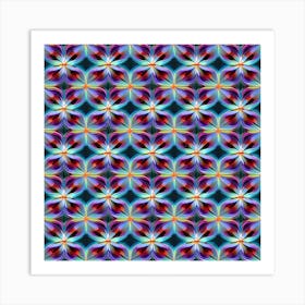 Psychedelic Flower Pattern Art Print