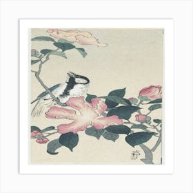 Bird Perched On A Flower Art Print