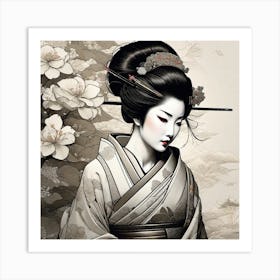 Geisha 140 Art Print