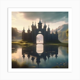 Castle In The Water Art Print