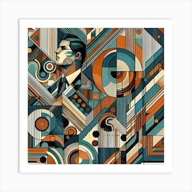 A Kaleidoscope Of Abstract Geometric Patterns, Reminiscent Of 1960s Op Art 2 Art Print