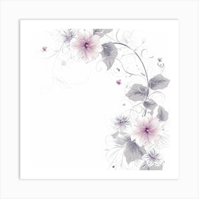 Floral Background Art Print