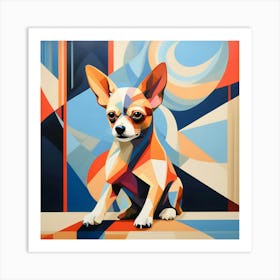 Abstract modernist chihuahua dog 1 Art Print