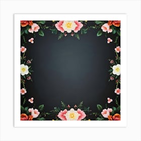 Floral Frame 1 Art Print