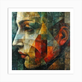 Abstract Portrait Of A Woman 12 Art Print