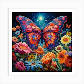 Butterfly In The Garden 2 Art Print