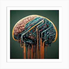 Abstract Brain - Brain Stock Image Art Print